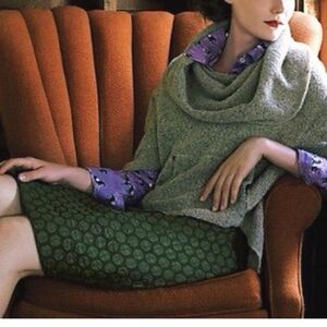 Maeve Anthropologie green polka dot pencil skirt‎ women’s 0